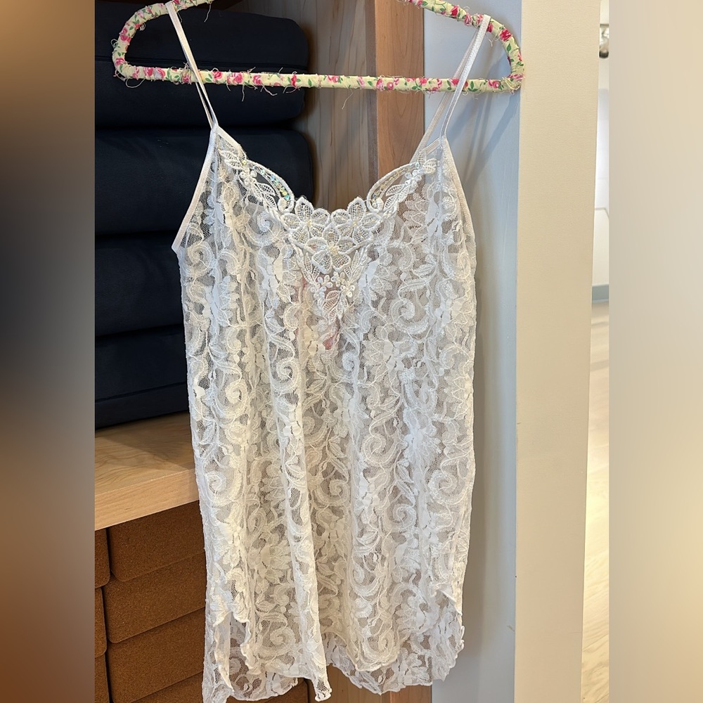 Cinema Etoile White Lace Slip